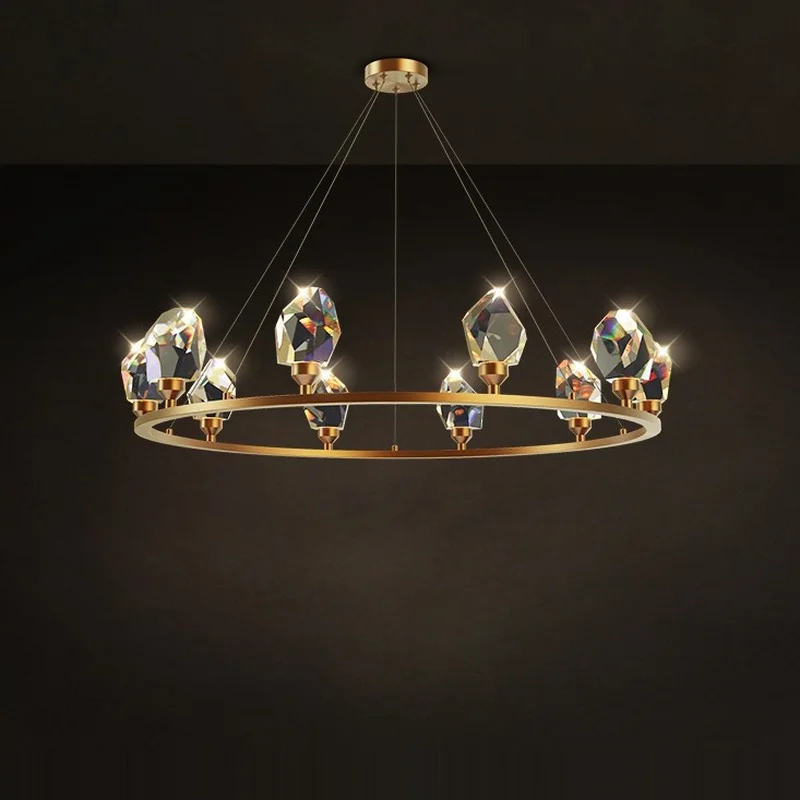 LED Postmodern Crystal Copper Designer Round Chandelier Lighting Lustre Suspension Luminaire Lampen For Dinning Room
LED Postmodern Crystal Copper Designer Round Chandelier Lighting Lustre Suspension Luminaire Lampen For Dinning Room