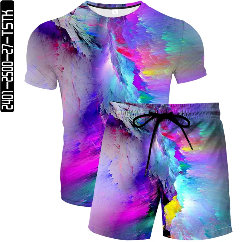 2021 Summer Color 3DT Shirt Men's and Women's Fashion 3D T-shirt Short Sleeve + Shorts Hip Hop Cute T-shirt 2 Piece Set
2021 Summer Color 3DT Shirt Men's and Women's Fashion 3D T-shirt Short Sleeve + Shorts Hip Hop Cute T-shirt 2 Piece Set