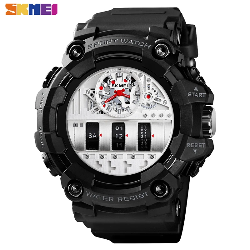 SKMEI Fashion Cool Quartz Watch Men 2 Time Waterproof Shock Resistant Wrist Watches Mens PU Leather Sport Clock For Men 1557
SKMEI Fashion Cool Quartz Watch Men 2 Time Waterproof Shock Resistant Wrist Watches Mens PU Leather Sport Clock For Men 1557