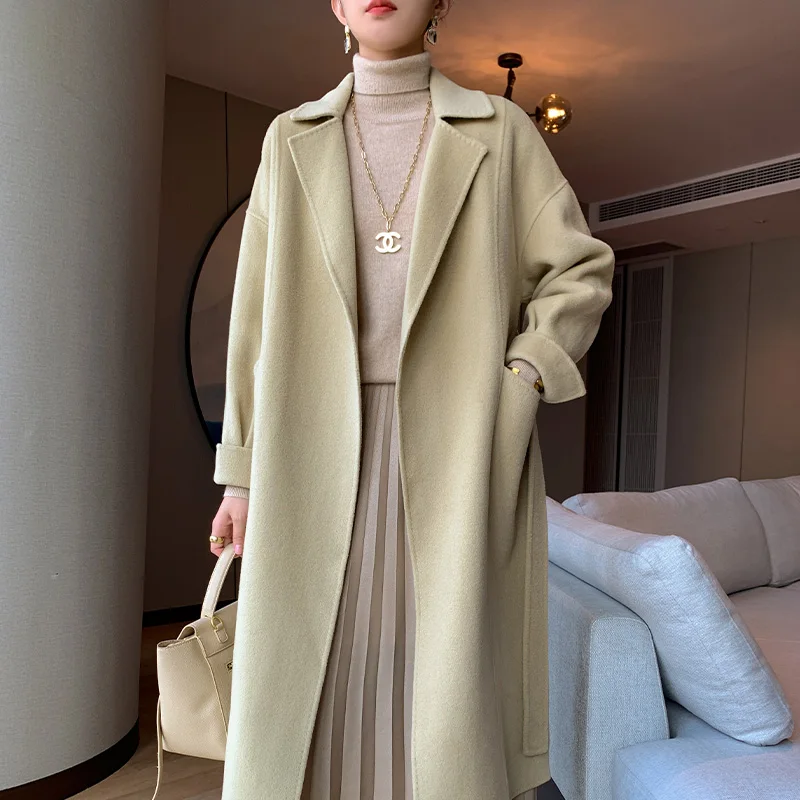 2021 water wave tweed coat autumn and winter new coat handmade double-sided woolen cashmere coat women's long women's coat
2021 water wave tweed coat autumn and winter new coat handmade double-sided woolen cashmere coat women's long women's coat