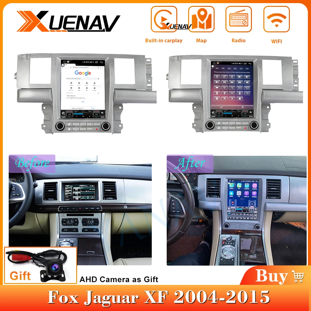 Tesla screen Android 10.0 Radio Multimedia Player Head Unit Built-in Carplay Fox Jaguar XF 2004-2015 Car GPS Navigation
Tesla screen Android 10.0 Radio Multimedia Player Head Unit Built-in Carplay Fox Jaguar XF 2004-2015 Car GPS Navigation