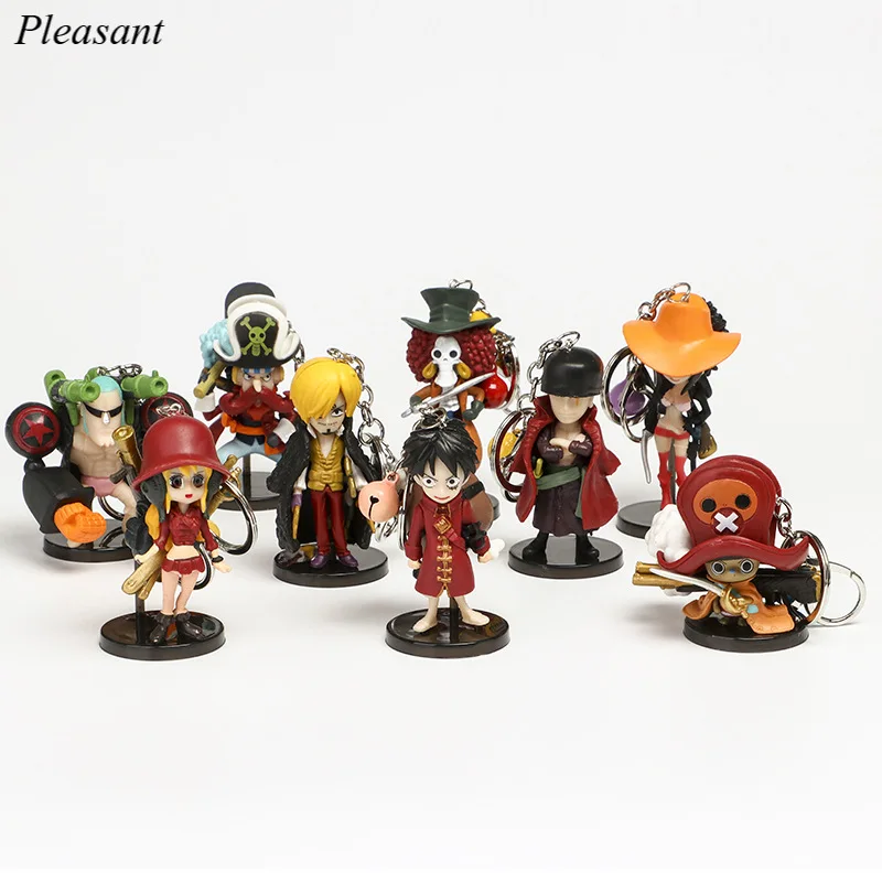 9pcs/set of One Piece Keychain Luffy Garage Sauron Sanji Nami Robin Choba Franky Brook Doll Pendant Gift Free Shipping
9pcs/set of One Piece Keychain Luffy Garage Sauron Sanji Nami Robin Choba Franky Brook Doll Pendant Gift Free Shipping