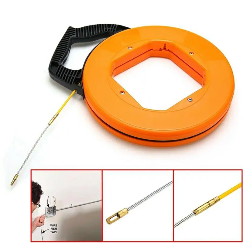 4mm Fish Tape Reel Puller 30/45M Portable Conduit Ducting Rodder Pulling Wire Cable Wire Cable Puller Tools 
4mm Fish Tape Reel Puller 30/45M Portable Conduit Ducting Rodder Pulling Wire Cable Wire Cable Puller Tools