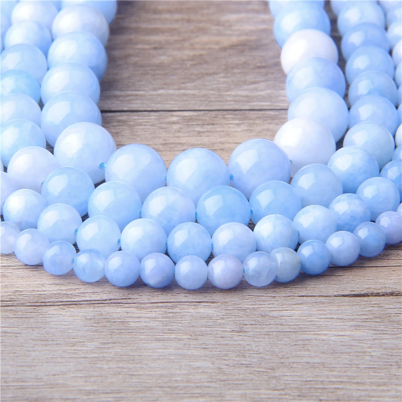 Aquamarines Chalcedony Beads Natural Stone Beads Angelite Round Loose Beads For Jewelry Making Strand 15"/Diy Bracelet
Aquamarines Chalcedony Beads Natural Stone Beads Angelite Round Loose Beads For Jewelry Making Strand 15"/Diy Bracelet