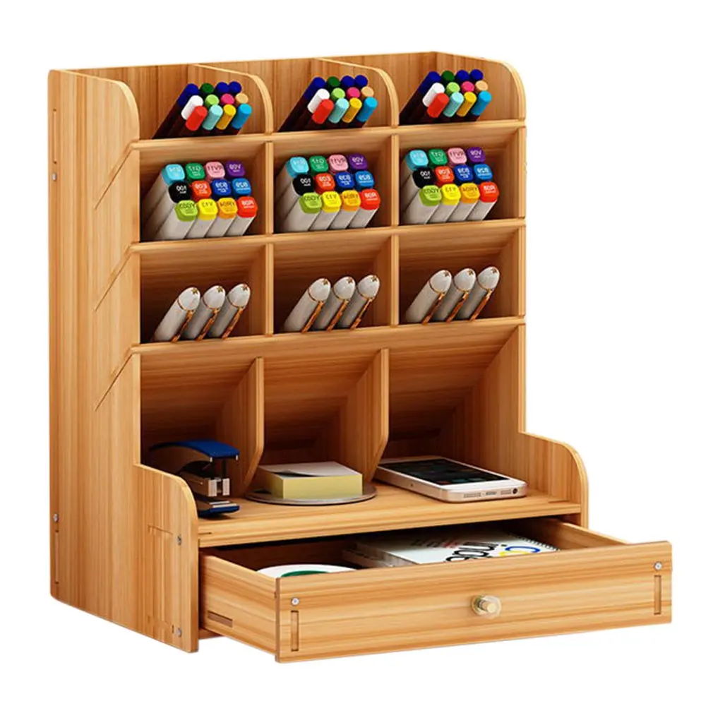 Office Desk Wooden Organizer Simple Multi-Divided Office Desktop Brush Storage Container Pen Pencil Holder Diy Gift
Office Desk Wooden Organizer Simple Multi-Divided Office Desktop Brush Storage Container Pen Pencil Holder Diy Gift