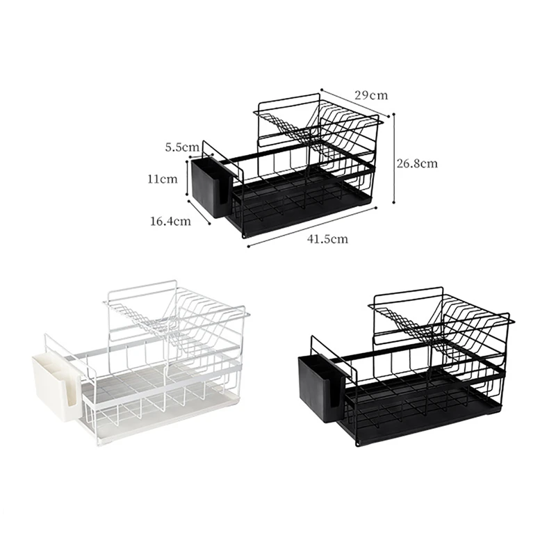 2 Tier Dish Drying Rack with Drainboard Kitchen Countertop Tableware Utensil Organizer Storage Household Pantry Drainer Holder
2 Tier Dish Drying Rack with Drainboard Kitchen Countertop Tableware Utensil Organizer Storage Household Pantry Drainer Holder