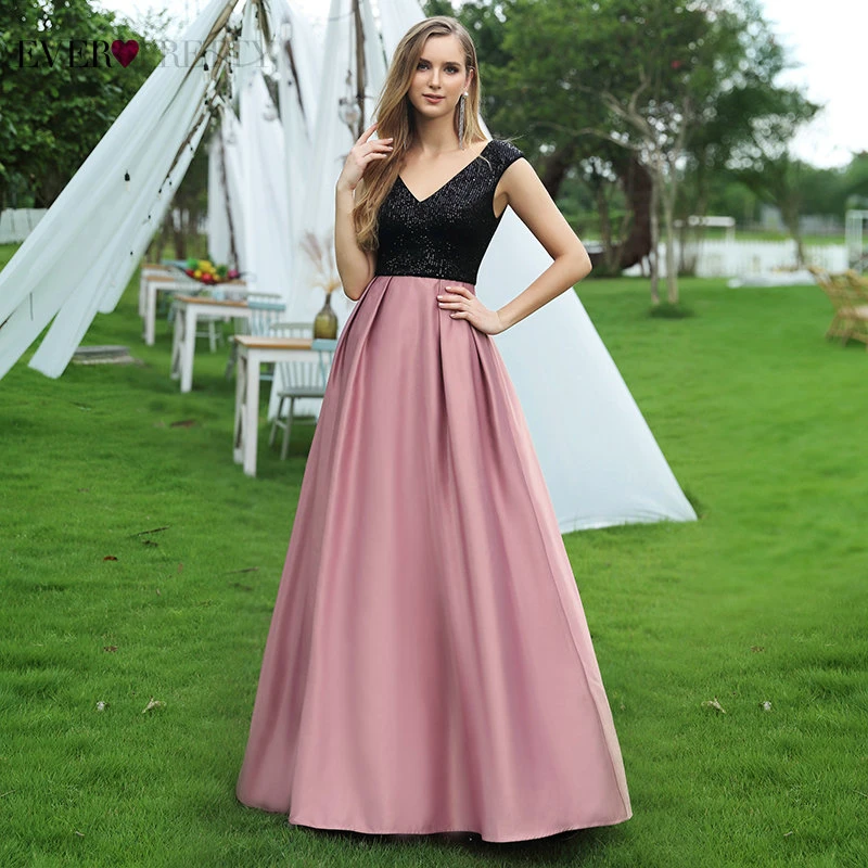 Long Prom Dress Ever Pretty EP00423 New Design Contrast Color Ball Gown V Neck Sequin Glitter Satin Formal Party Gown Abendkleid
Long Prom Dress Ever Pretty EP00423 New Design Contrast Color Ball Gown V Neck Sequin Glitter Satin Formal Party Gown Abendkleid