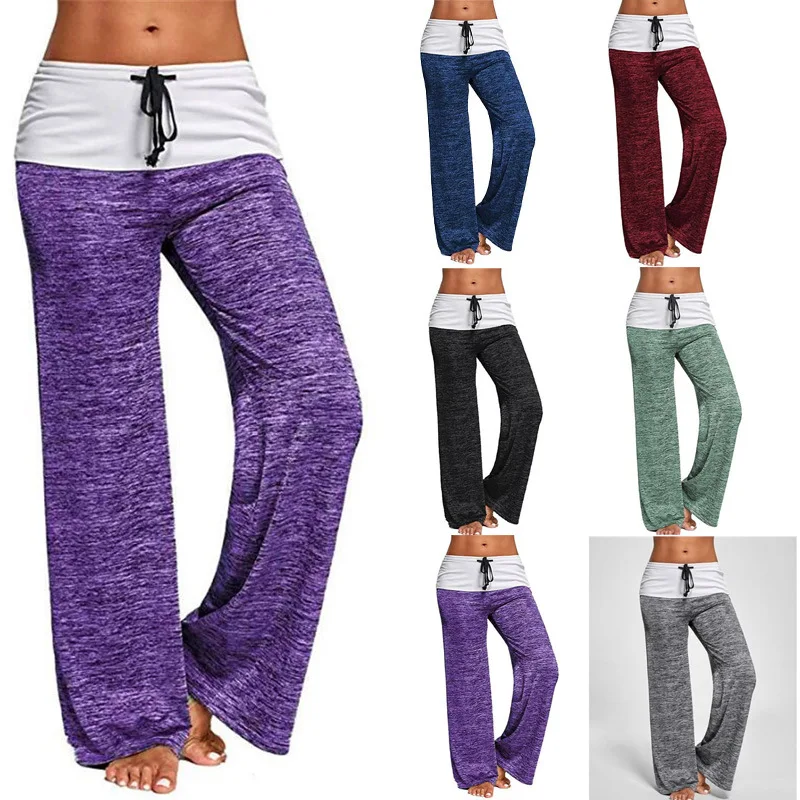 Women Casual Loose Patchwork Boot Pants Lace Up Sportwear Fitness Plus Size Trousers High Waist Female Drawstring Cut Pants XXL
Women Casual Loose Patchwork Boot Pants Lace Up Sportwear Fitness Plus Size Trousers High Waist Female Drawstring Cut Pants XXL