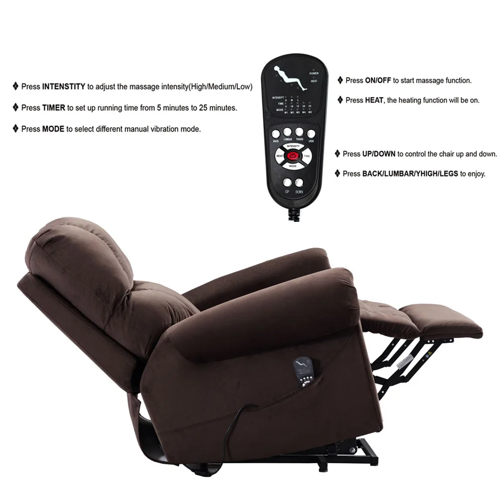 Electric Lift Recliner With Heat Therapy And Massage Suitable For The Elderly Heavy Armchair Modern Padded Arms Living Room
Electric Lift Recliner With Heat Therapy And Massage Suitable For The Elderly Heavy Armchair Modern Padded Arms Living Room