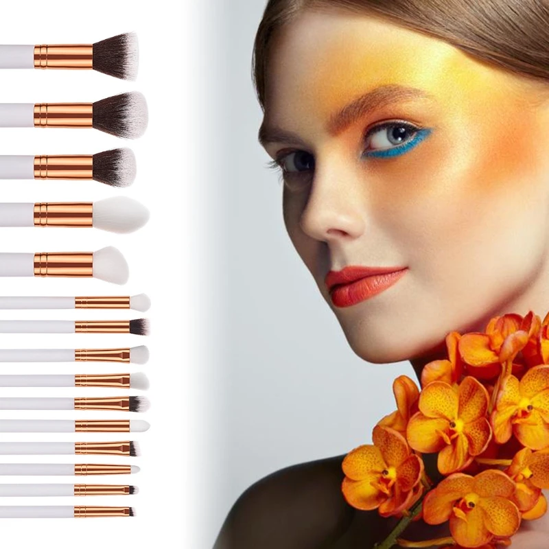 15Pcs Professional Makeup Brushes Set Foundation Powder Blushes Eyeshadow Cosmetic Brush Tools
15Pcs Professional Makeup Brushes Set Foundation Powder Blushes Eyeshadow Cosmetic Brush Tools