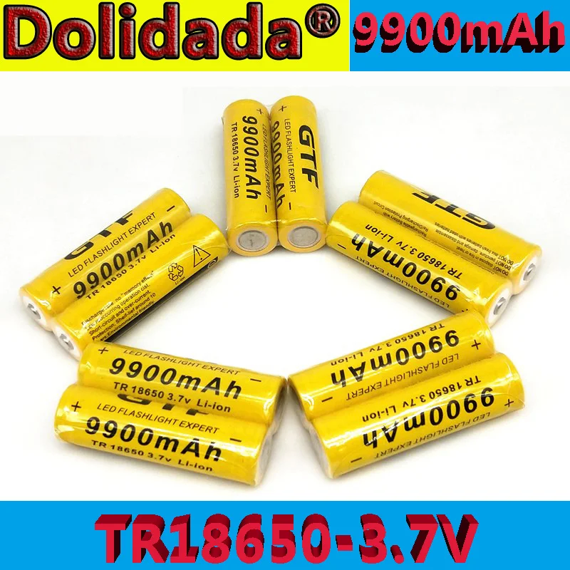 Original 18650 battery GTF 18650 Battery li-ion Battery 3.7V 9900mAh Rechargeable Battery for flashlight battery(Yellow)
Original 18650 battery GTF 18650 Battery li-ion Battery 3.7V 9900mAh Rechargeable Battery for flashlight battery(Yellow)