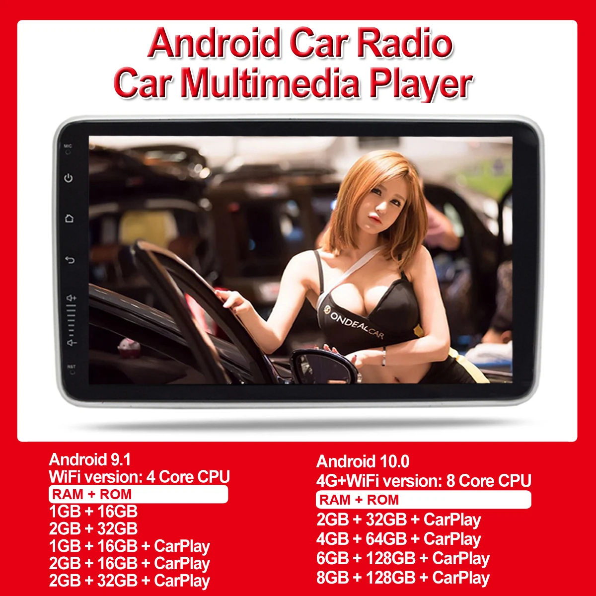 Universal 1 Din Car Multimedia Player 9/10.1 inch Touch Screen Android Radio Stereo GPS WiFi Audio Video MP5 | Автомобили и