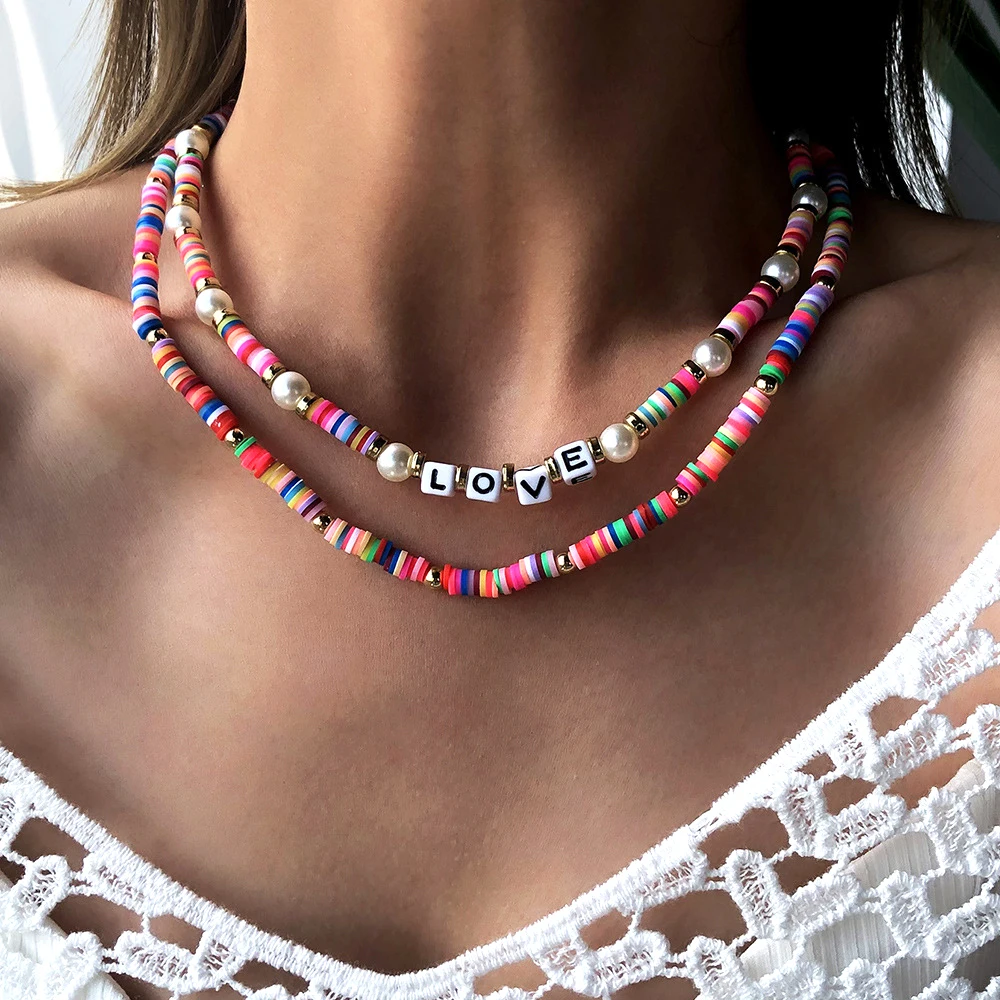 Bohemia Rice Beads Chains Necklace for Women Soft Leather Pottery Chain LOVE Letter Lovers Choker Necklace Vintage Neck Jewelry
Bohemia Rice Beads Chains Necklace for Women Soft Leather Pottery Chain LOVE Letter Lovers Choker Necklace Vintage Neck Jewelry