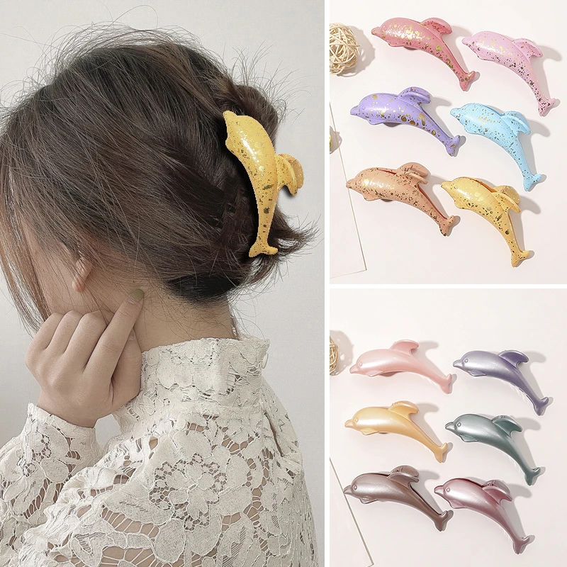2022 New Acetate Hair Clips Cute Cartoon Dolphin Shape Hair Claws Solid Color Ponytail Styling Tool Barrettes Hair Accessories
2022 New Acetate Hair Clips Cute Cartoon Dolphin Shape Hair Claws Solid Color Ponytail Styling Tool Barrettes Hair Accessories