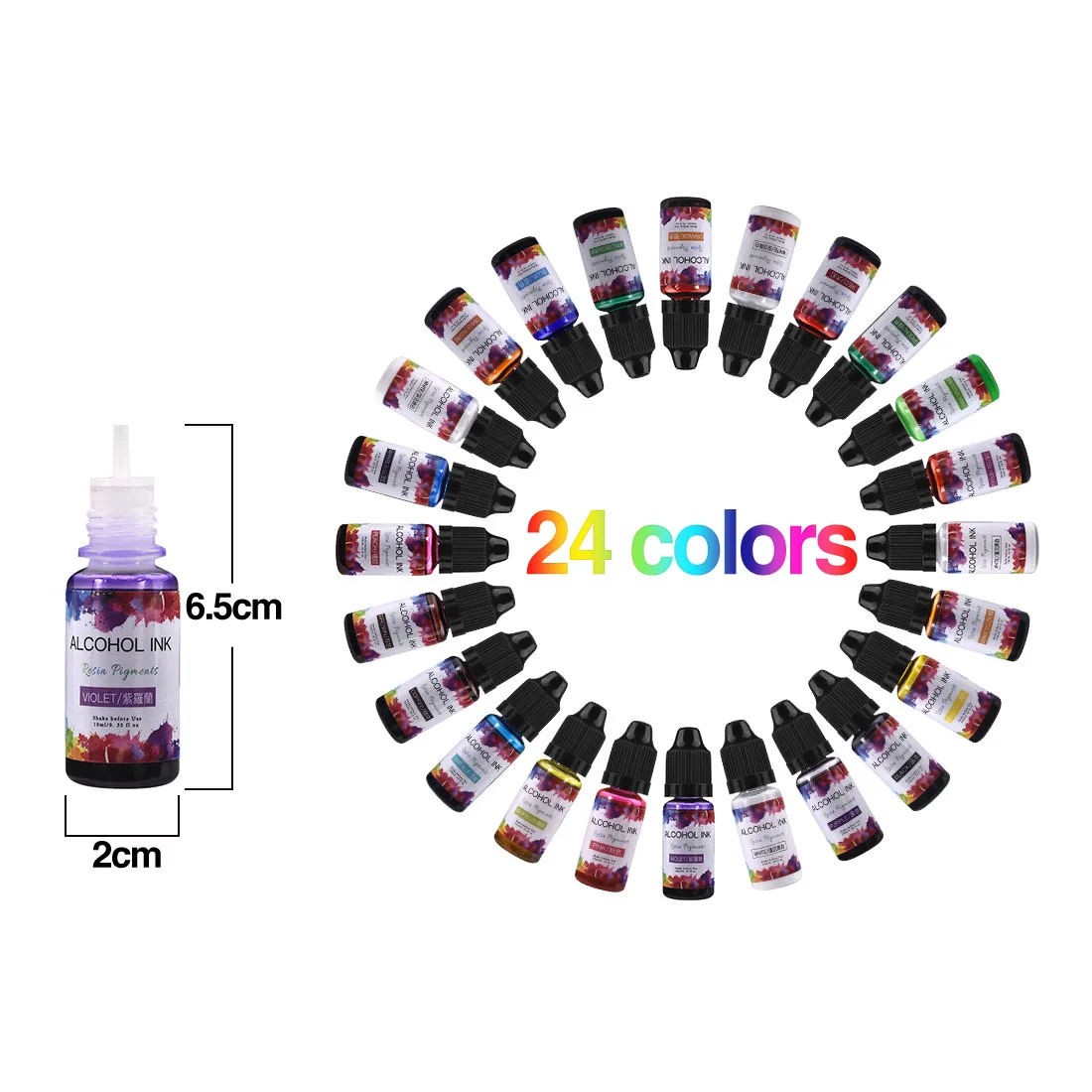 24 Color/Set 10ml Resin Pigment Kit Art Ink Alcohol Liquid Colorant Dye Ink Diffusion DIY UV Epoxy Resin Mold Jewelry Making
24 Color/Set 10ml Resin Pigment Kit Art Ink Alcohol Liquid Colorant Dye Ink Diffusion DIY UV Epoxy Resin Mold Jewelry Making