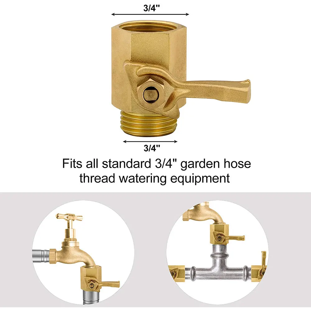 3/4 Inch Brass Shut off Valve Garden Hose Water Pipe Connector Watering Equipment CW custody
3/4 Inch Brass Shut off Valve Garden Hose Water Pipe Connector Watering Equipment CW custody