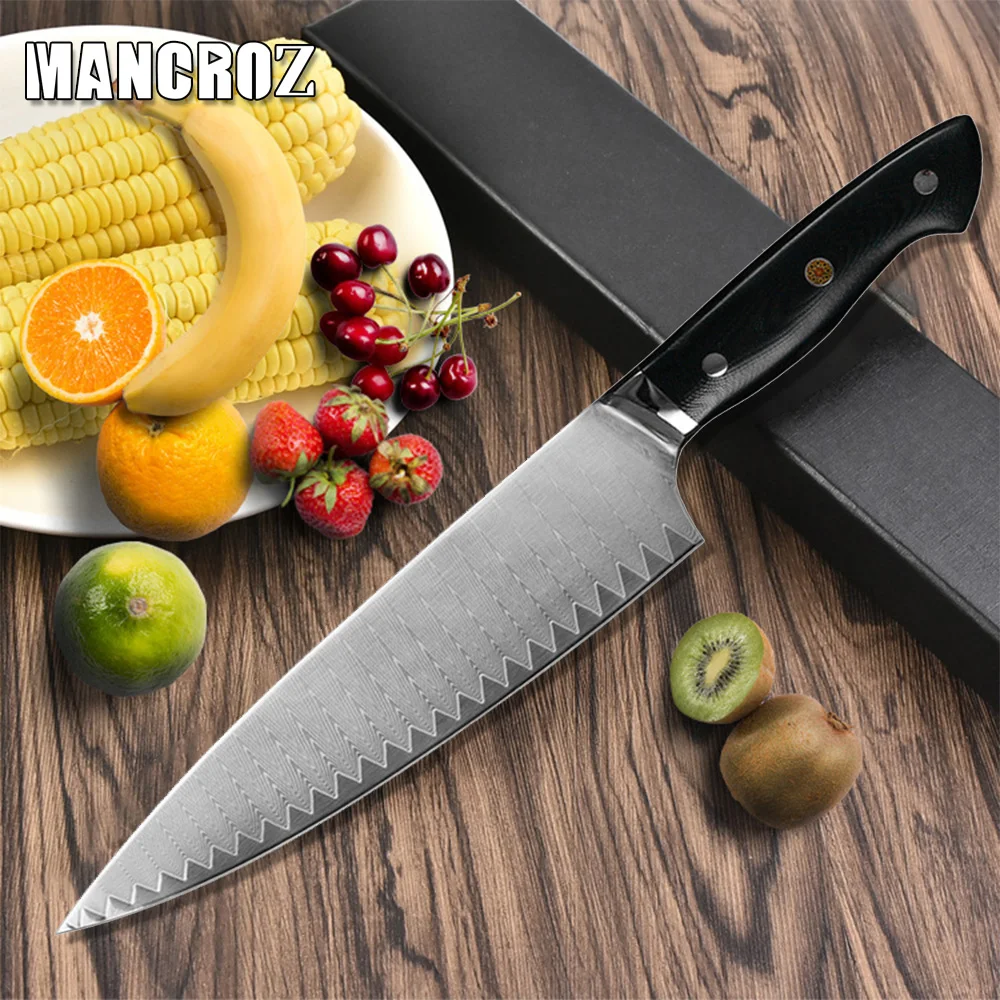 MANCROZ Damascus Steel Kitchen Knife Handcrafted 8 "Kramer kitchen Slicer Meat Cutter Knives
MANCROZ Damascus Steel Kitchen Knife Handcrafted 8 "Kramer kitchen Slicer Meat Cutter Knives