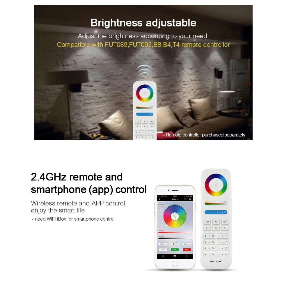 Miboxer New updatdtion FUT069 15W RGB+CCT LED Downlight Moistureproof&Waterproof IP54 AC100~240V Round LED Ceiling Spotlight
Miboxer New updatdtion FUT069 15W RGB+CCT LED Downlight Moistureproof&Waterproof IP54 AC100~240V Round LED Ceiling Spotlight