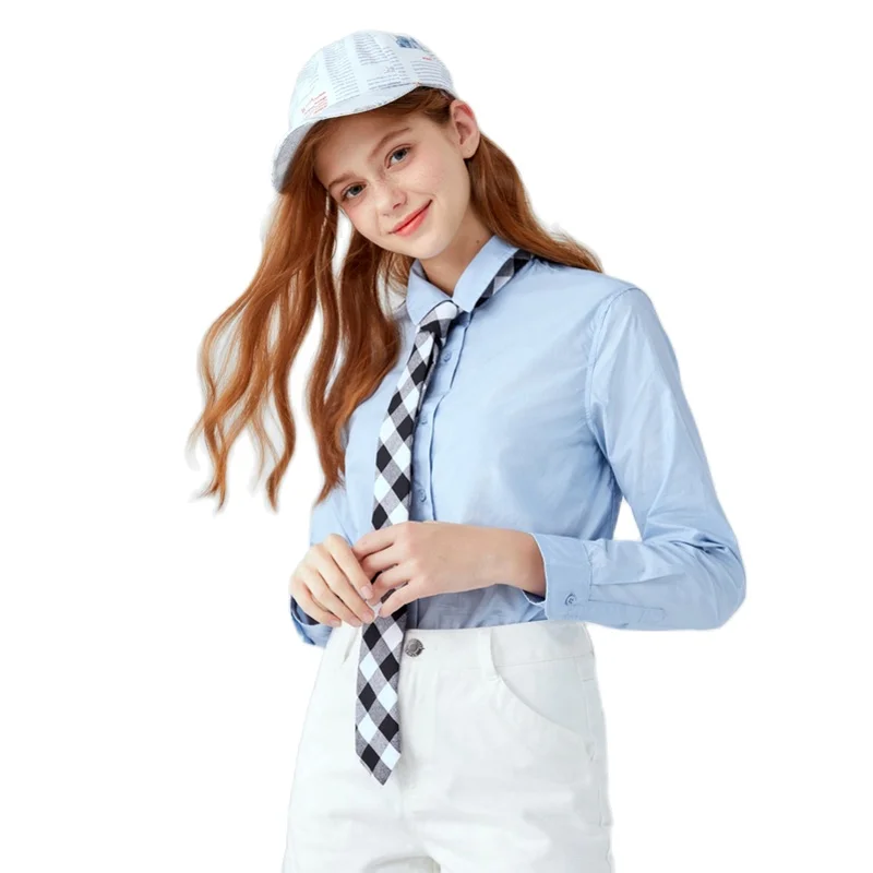 Рубашка SEMIR Женская с длинным рукавом Простые блузки для молодых девушек