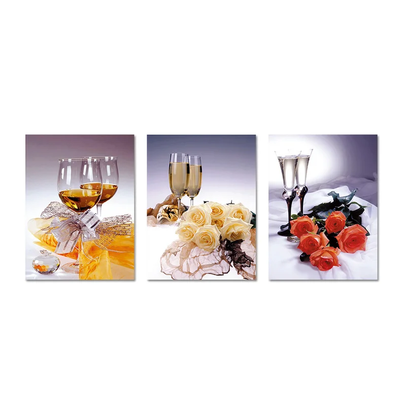 3 Pieces Canvas Poster Painting Champagne and Roses Print Home Decor Poster Romantic Flowers HD Picture for Room Decoration
3 Pieces Canvas Poster Painting Champagne and Roses Print Home Decor Poster Romantic Flowers HD Picture for Room Decoration