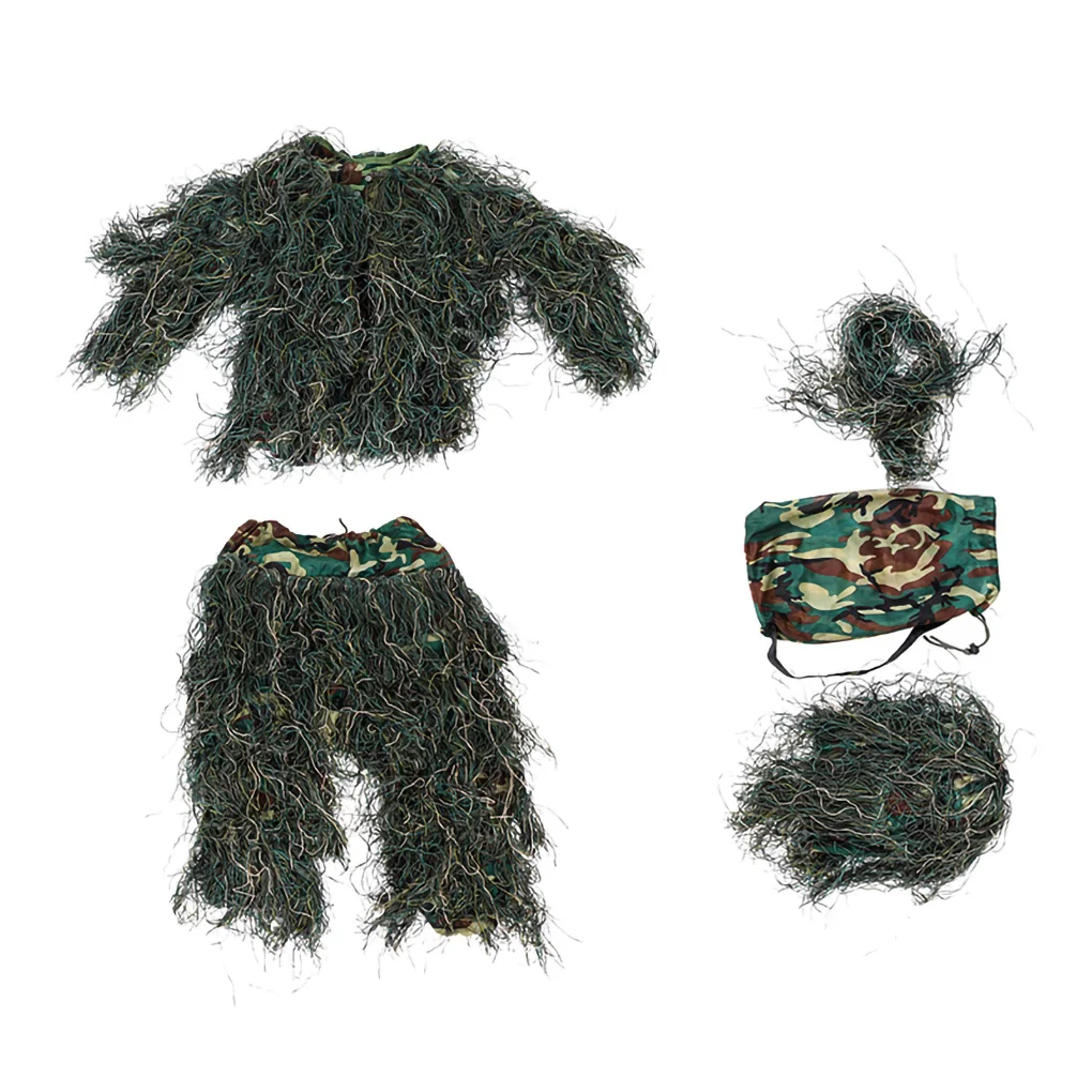 5pcs Kids 3D Camouflage Suits Outdoor Hunting Tactical Scouting Children Camouflage Clothes Pants Set with Storage Bag 1.3-1.5m
5pcs Kids 3D Camouflage Suits Outdoor Hunting Tactical Scouting Children Camouflage Clothes Pants Set with Storage Bag 1.3-1.5m