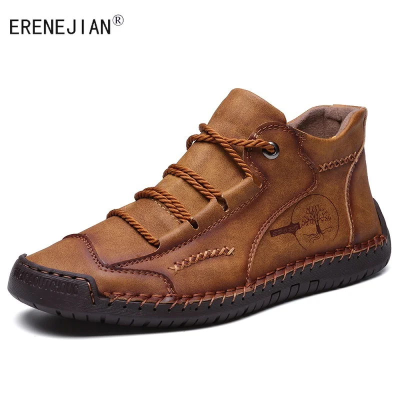 ERENEJIAN Men's Leather Snow Boots Fashion Motorcycle Biker Ankle Boots Non Slip Sneakers Casual For Male Outdoor Hiking Shoes
ERENEJIAN Men's Leather Snow Boots Fashion Motorcycle Biker Ankle Boots Non Slip Sneakers Casual For Male Outdoor Hiking Shoes