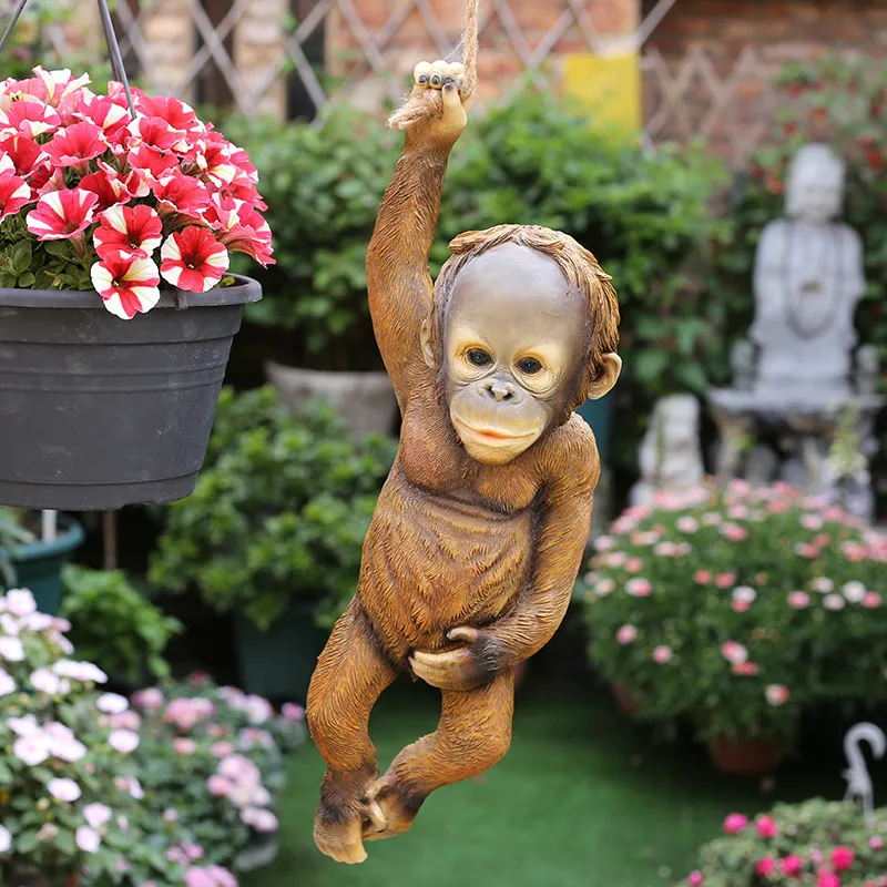 Bao Guang Ta Simulation Animal Cartoon Monkey Pendant Outdoor Garden Statue Courtyard Gardening Creative Resin Sculpture A2408
Bao Guang Ta Simulation Animal Cartoon Monkey Pendant Outdoor Garden Statue Courtyard Gardening Creative Resin Sculpture A2408