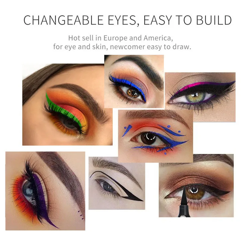 7 Colorful Hot Liquid Eyeliner Stamp Pencils Double-Headed Thin Wing Seal Waterproof Makeup Eye Liner Blue Black Brown TSLM1
7 Colorful Hot Liquid Eyeliner Stamp Pencils Double-Headed Thin Wing Seal Waterproof Makeup Eye Liner Blue Black Brown TSLM1