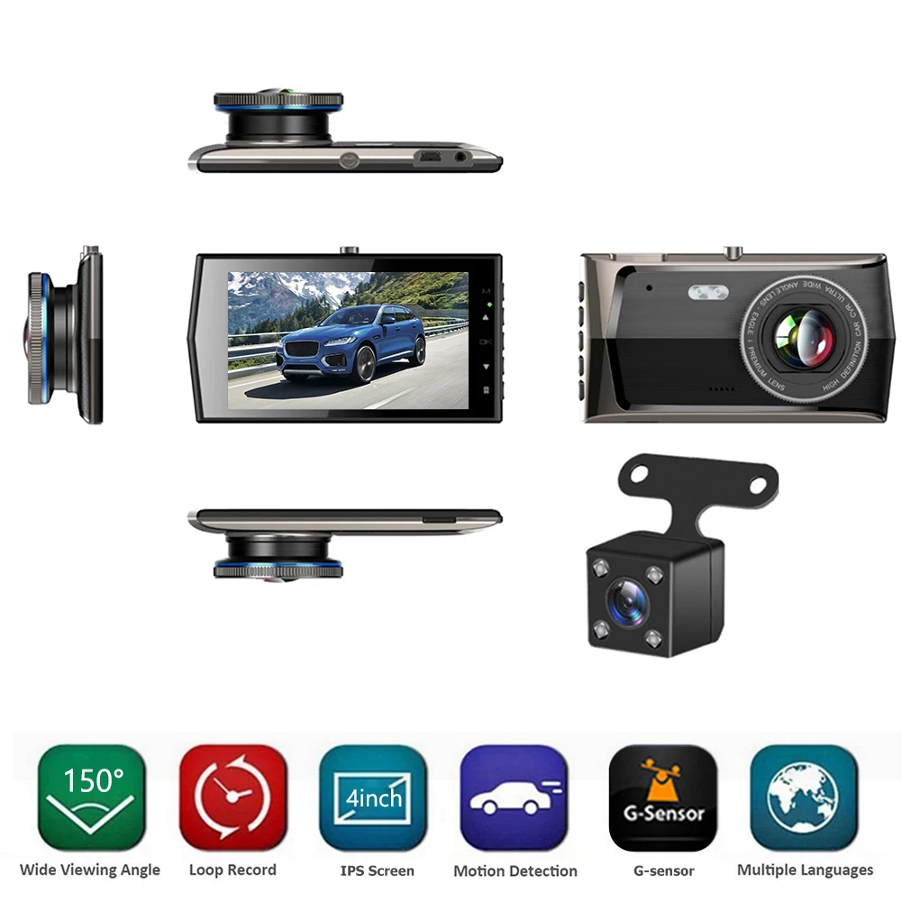 A17 1080P HD 4-дюймовый IPS сенсорный экран G-сенсор Вождение ночной Автомобильный видеорегистратор парковочный монитор с автомобильным зарядным ...
A17 1080P HD 4-дюймовый IPS сенсорный экран G-сенсор Вождение ночной Автомобильный видеорегистратор парковочный монитор с автомобильным зарядным ...