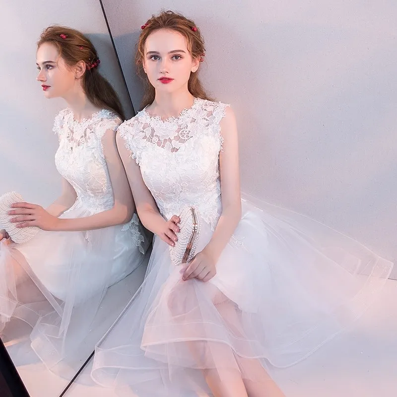 Lace Short Homecoming Dresses Jewel Neck Tulle Mini Prom Party Gowns Zipper Back Little White Cocktail Wear 
Lace Short Homecoming Dresses Jewel Neck Tulle Mini Prom Party Gowns Zipper Back Little White Cocktail Wear