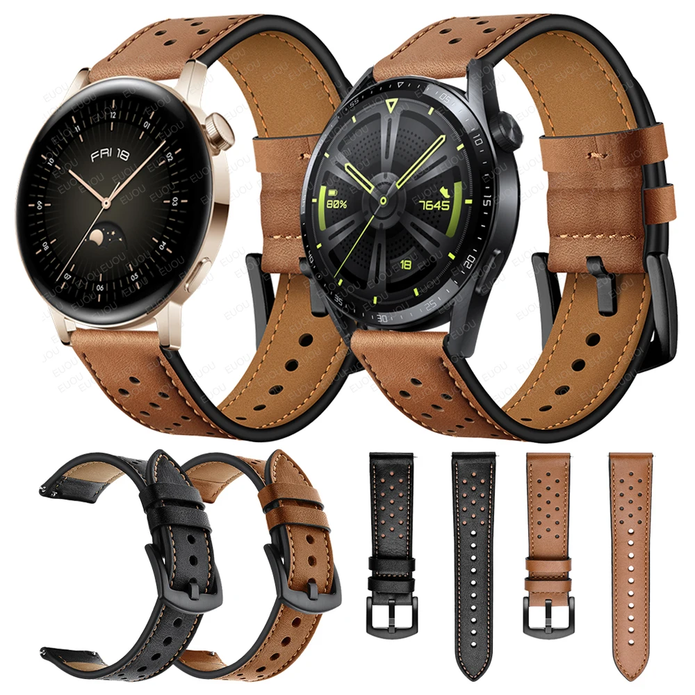 Leather Strap Compatible with HUAWEI WATCH GT 3 46mm 42mm GT3 / GT Runner / GT 2 Pro GT2 Band Wristband Watchband Brown/Black
Leather Strap Compatible with HUAWEI WATCH GT 3 46mm 42mm GT3 / GT Runner / GT 2 Pro GT2 Band Wristband Watchband Brown/Black