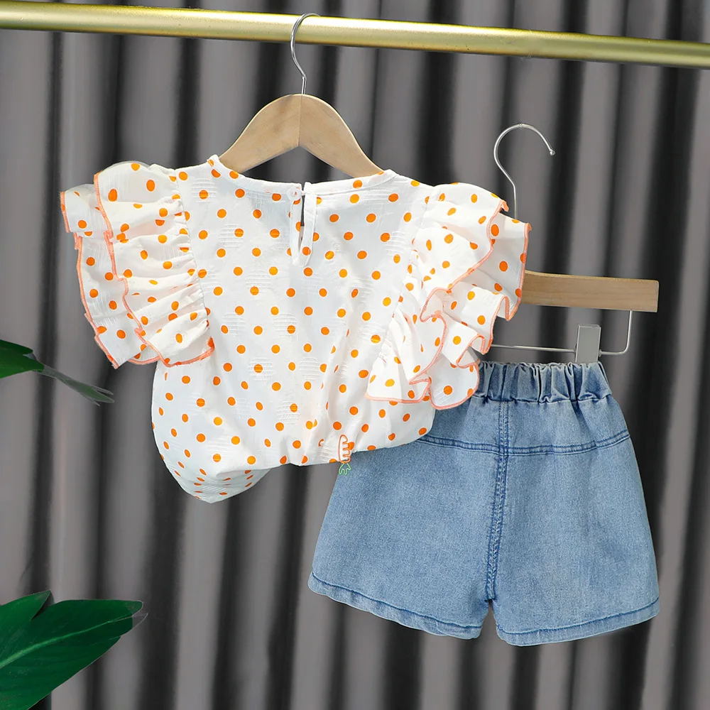 Children's Short-sleeved Suits,summer Clothes Baby Girl Dot T-shirts + Cotton Shorts Set Girls Casual Kids Outfits Suit
Children's Short-sleeved Suits,summer Clothes Baby Girl Dot T-shirts + Cotton Shorts Set Girls Casual Kids Outfits Suit
