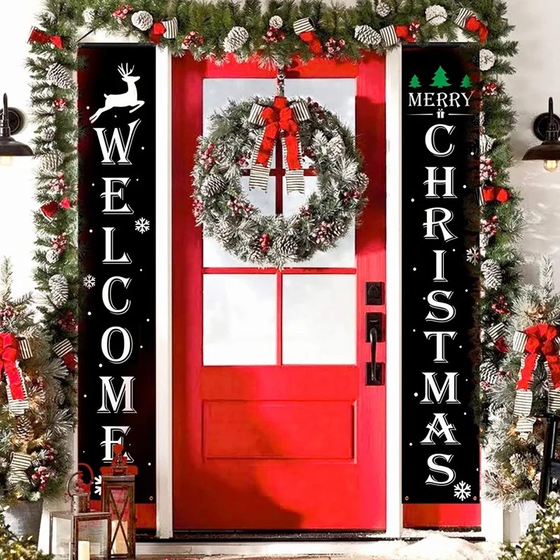 Christmas Banner, Christmas Porch Banner Black Porch Sign Hanging Christmas Decoration Outdoor Ornament
Christmas Banner, Christmas Porch Banner Black Porch Sign Hanging Christmas Decoration Outdoor Ornament