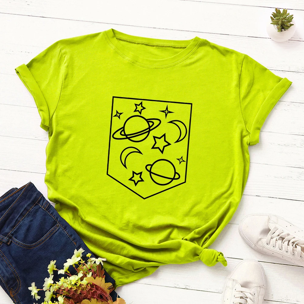 Women T-shirt Graphic Tees 100% Cotton T Shirts Tops Streetwear Oversized Clothes Female Cosmic Galaxy Printed Funny Shirt
Women T-shirt Graphic Tees 100% Cotton T Shirts Tops Streetwear Oversized Clothes Female Cosmic Galaxy Printed Funny Shirt