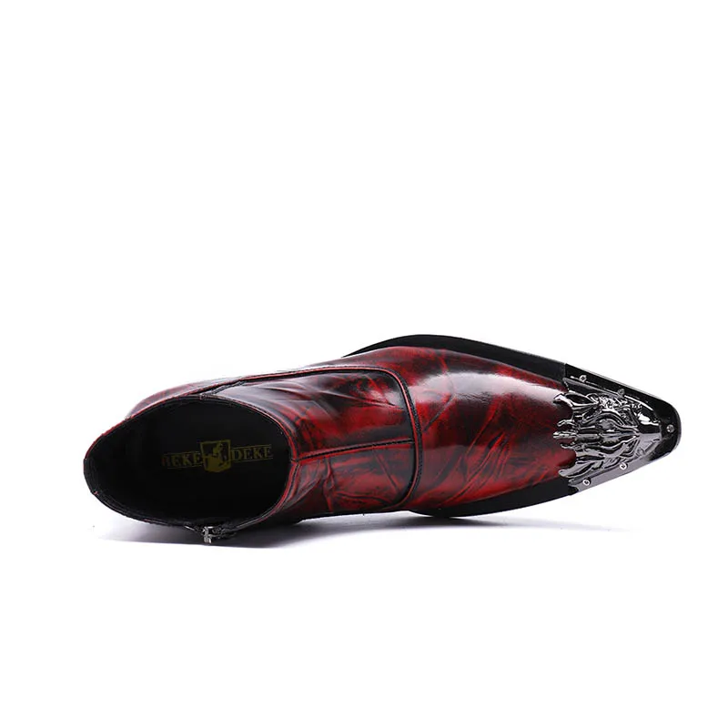 Fashion Metal Pointed Toe Shoes Men Italian Genuine Leather British Boots Wedding Party Footwear Business Man Formal Ankle Boots
Fashion Metal Pointed Toe Shoes Men Italian Genuine Leather British Boots Wedding Party Footwear Business Man Formal Ankle Boots