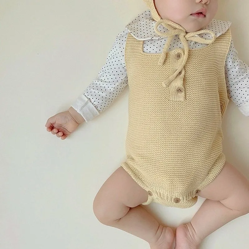 Newborn Boys Bodysuit Baby Cute Knitted Clothes Toddler Girls Fashion Vest Sleeveless Garments With Hat Infant Clothes 0-24 M
Newborn Boys Bodysuit Baby Cute Knitted Clothes Toddler Girls Fashion Vest Sleeveless Garments With Hat Infant Clothes 0-24 M