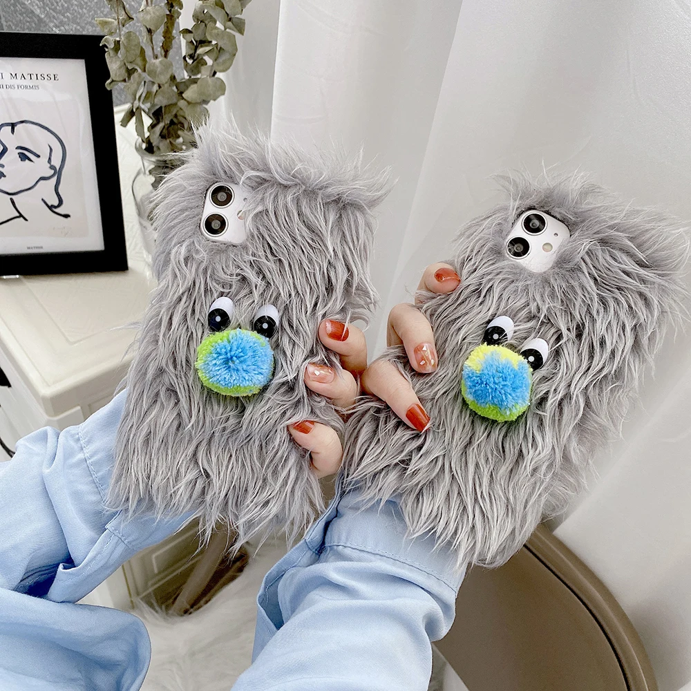 Cool Long Plush Monster Furry Warm Cases For iPhone 12 11 PRO MAX X XS XSMAX XR iPhone7 Phone 7 8 Plus iPhone12 SE CASE Cover 
Cool Long Plush Monster Furry Warm Cases For iPhone 12 11 PRO MAX X XS XSMAX XR iPhone7 Phone 7 8 Plus iPhone12 SE CASE Cover