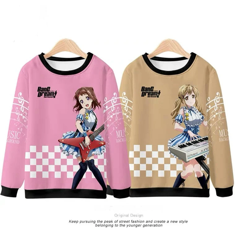 2021 Kawaii Cute BanG Dream! Футболка с 3D принтом, модные женские топы с круглым вырезом и длинным рукавом
2021 Kawaii Cute BanG Dream! Футболка с 3D принтом, модные женские топы с круглым вырезом и длинным рукавом