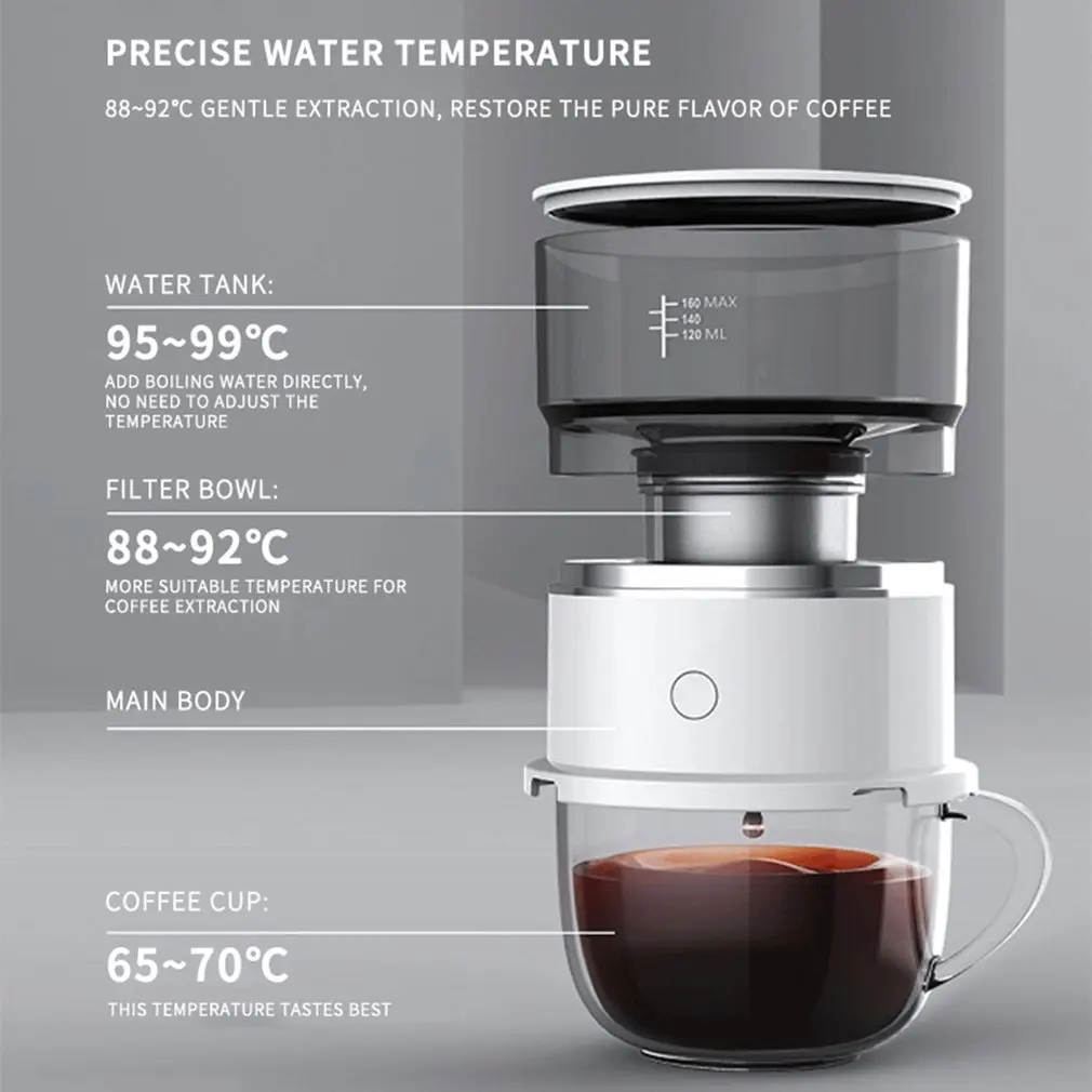Household Battery Powered Portable Automatic Coffee Maker Handheld Drip Coffee Machine Companion Powder Coffee Machine Nespresso
Household Battery Powered Portable Automatic Coffee Maker Handheld Drip Coffee Machine Companion Powder Coffee Machine Nespresso