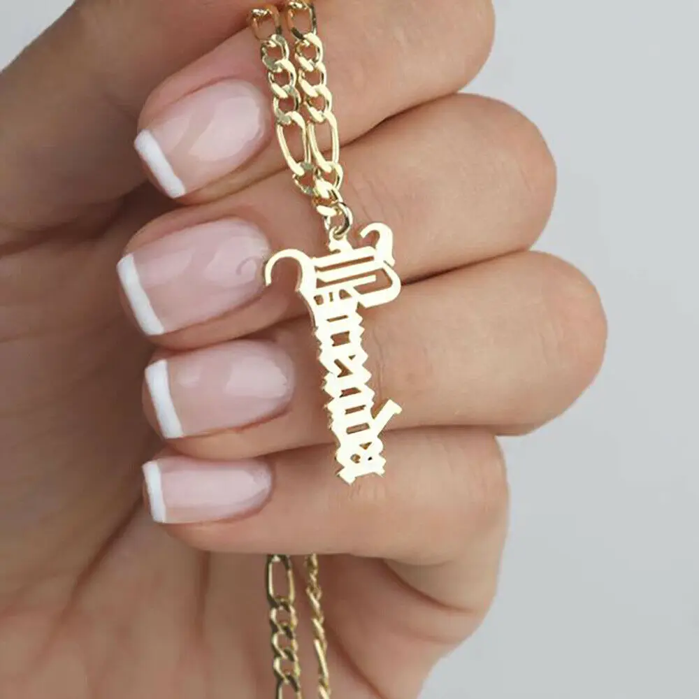 Sherman Vertical Pendant Figaro Chain Customized Name Necklace Women's Stainless Steel Jewelry Gift Fashion Collares Pareja
Sherman Vertical Pendant Figaro Chain Customized Name Necklace Women's Stainless Steel Jewelry Gift Fashion Collares Pareja
