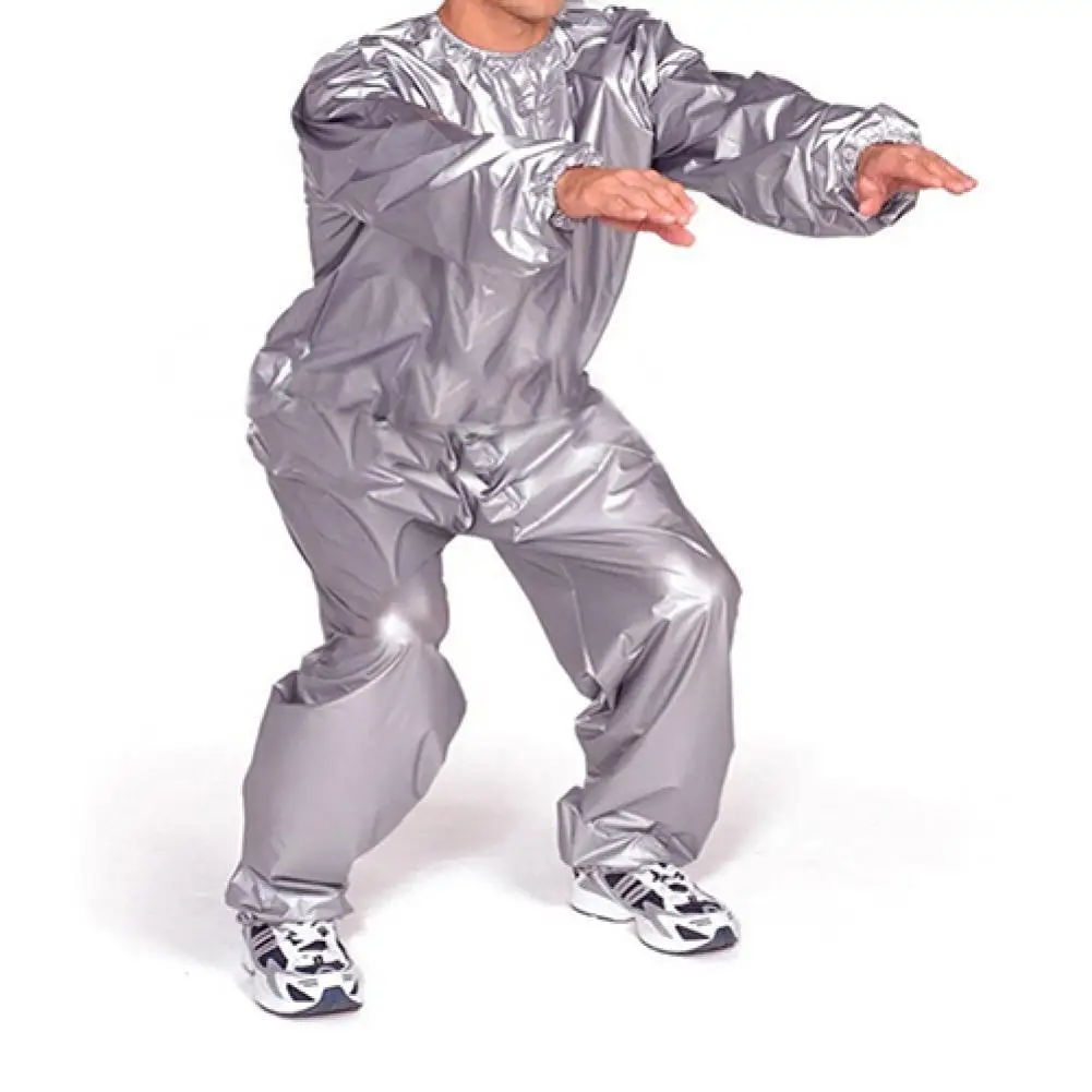 Men Women Fitness Loss Weight Long Sleeve Sweat Sauna Suit Exercise Top Pants Plus Size Exercise Gym Anti-Rip Black Silver
Men Women Fitness Loss Weight Long Sleeve Sweat Sauna Suit Exercise Top Pants Plus Size Exercise Gym Anti-Rip Black Silver