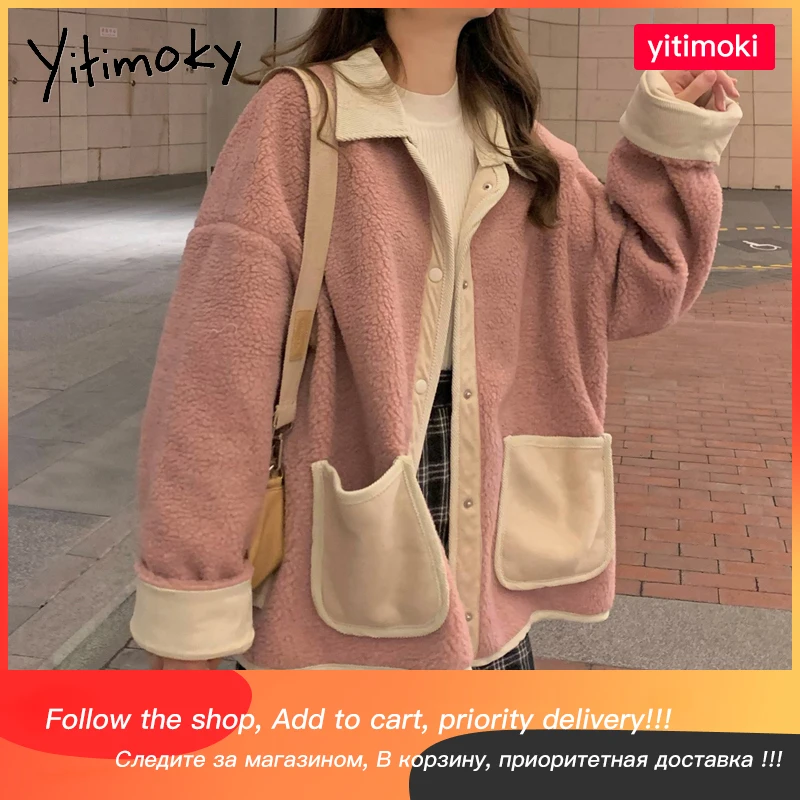 Женская зимняя куртка Yitimoky, свободная однобортная куртка с отложным воротником
Женская зимняя куртка Yitimoky, свободная однобортная куртка с отложным воротником