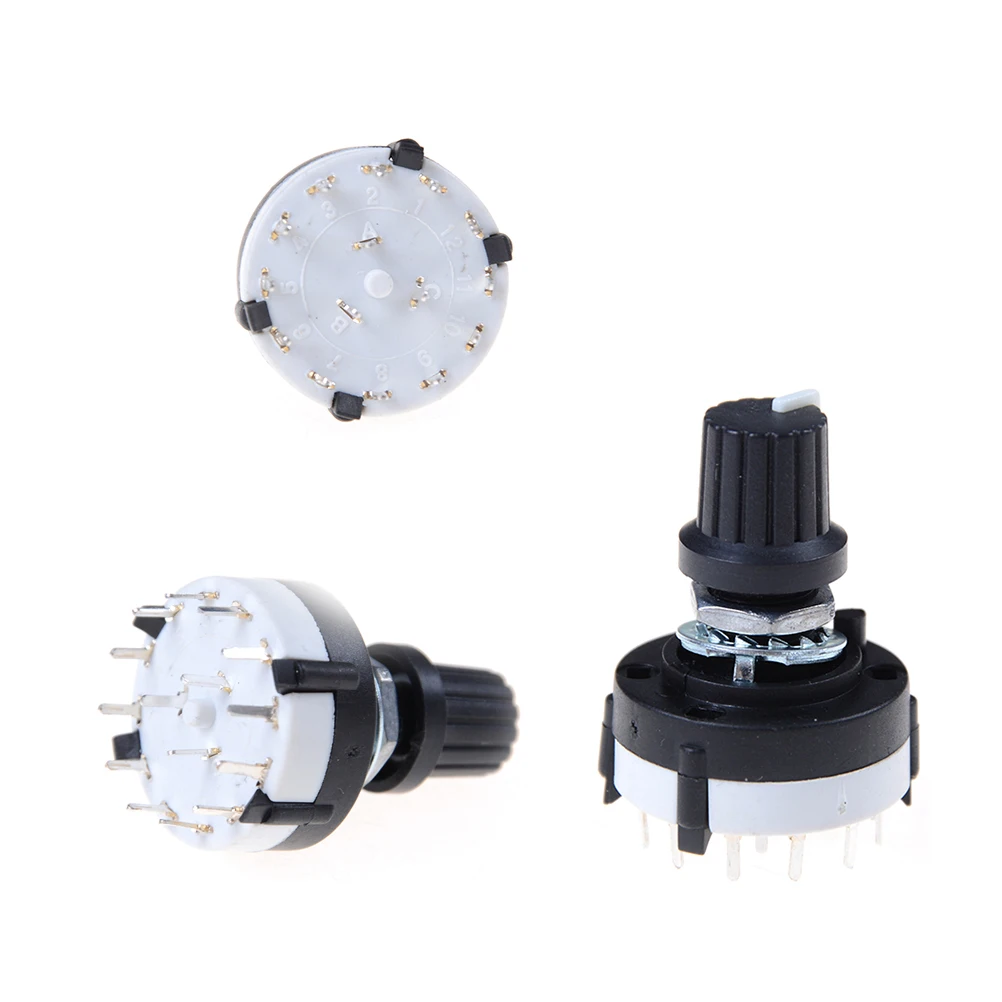 3P4T Single Deck Rotary Switch Band Selector 3 Pole 4 Position With Knob Black 
3P4T Single Deck Rotary Switch Band Selector 3 Pole 4 Position With Knob Black
