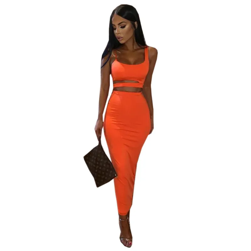 2021 New Summer Navel Sexy Tank Crop Top Asymmetrical Sleeveless Skirt Suit For Women Solid Color Fashion Slim Long Skirt Set
2021 New Summer Navel Sexy Tank Crop Top Asymmetrical Sleeveless Skirt Suit For Women Solid Color Fashion Slim Long Skirt Set