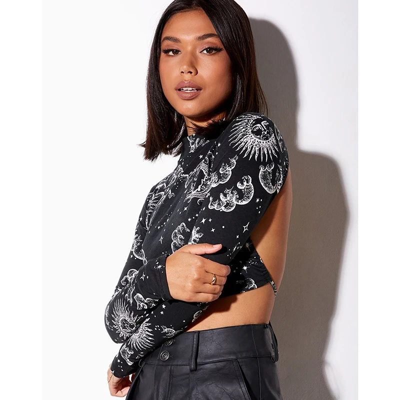 Woman tshirts Spring and Autumn New Printed Halter Fashion Sexy Printed Long Sleeve T-Shirt Top женские футболки ropa mujer
Woman tshirts Spring and Autumn New Printed Halter Fashion Sexy Printed Long Sleeve T-Shirt Top женские футболки ropa mujer