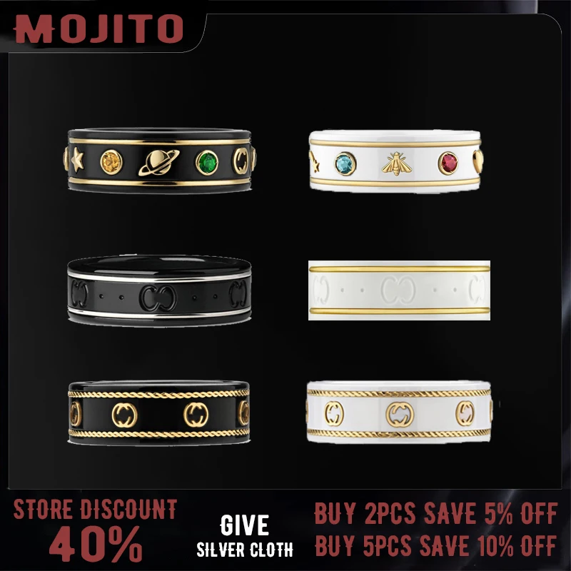 S925 Sterling Silver New Ceramic Gg Ring Fashion Personality Original Brand Fine Luxury Jewelry Party Simple Gift For Girlfriend
S925 Sterling Silver New Ceramic Gg Ring Fashion Personality Original Brand Fine Luxury Jewelry Party Simple Gift For Girlfriend