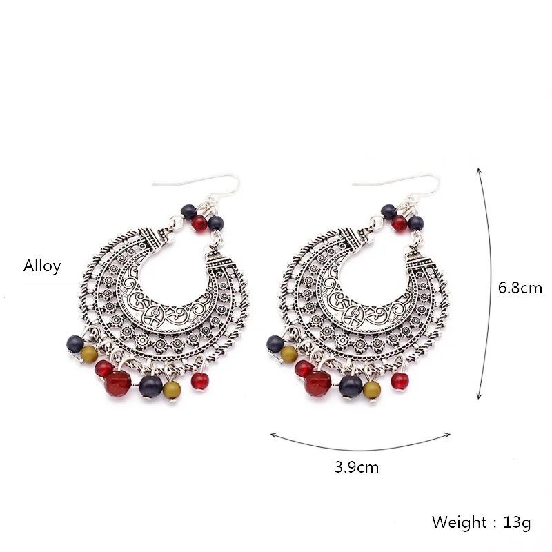 Ceilim Ethnic Bohemia Dangling Beads Drop Earrings Tassel Hollow Flower Vintage Retro Earrings Indian Boho Ladies Jewelry
Ceilim Ethnic Bohemia Dangling Beads Drop Earrings Tassel Hollow Flower Vintage Retro Earrings Indian Boho Ladies Jewelry