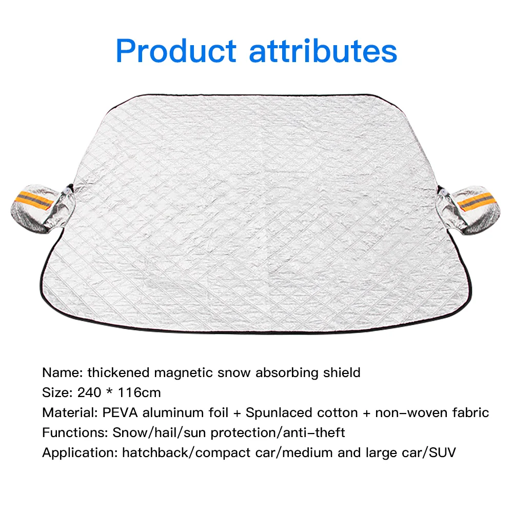 Car Snow Shield Front Windshield Cover Thickened Anti-Frost Anti-Freeze Sunscreen Awnings Half Automobile Case Car Tools
Car Snow Shield Front Windshield Cover Thickened Anti-Frost Anti-Freeze Sunscreen Awnings Half Automobile Case Car Tools