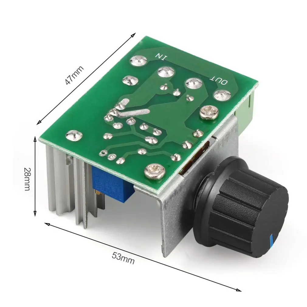 1Pc 220V 2000W Speed Controller SCR Voltage Regulator Dimming Dimmers Thermostat Electronic Mold Voltage Regulator Module
1Pc 220V 2000W Speed Controller SCR Voltage Regulator Dimming Dimmers Thermostat Electronic Mold Voltage Regulator Module