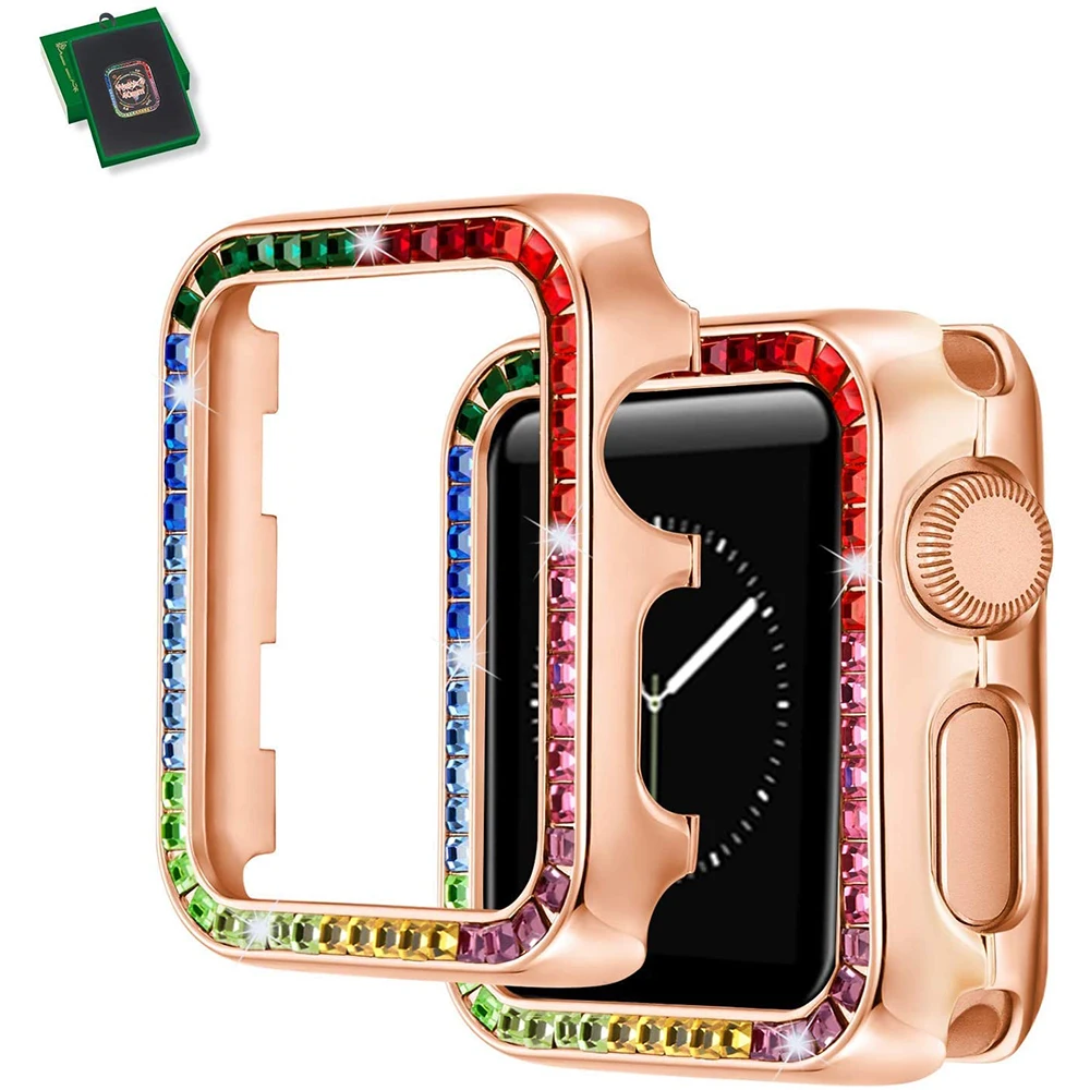 Luxury Zircons Diamond Cover for Apple Watch 6 5 4 40mm 44mm Womens Jewelry Protective Case for iWatch Series 6 SE 3 42mm 38mm
Luxury Zircons Diamond Cover for Apple Watch 6 5 4 40mm 44mm Womens Jewelry Protective Case for iWatch Series 6 SE 3 42mm 38mm